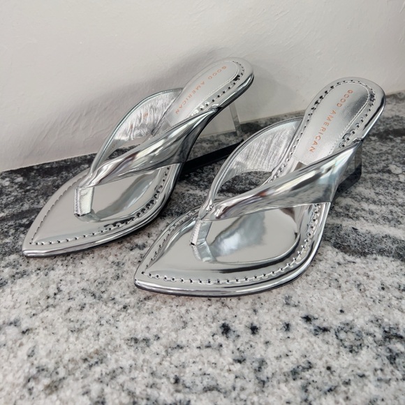 RESERVED FOR TRADE!!   GOOD AMERICAN CINDER FU*KING RELLA SANDAL WEDGES - Picture 5 of 6